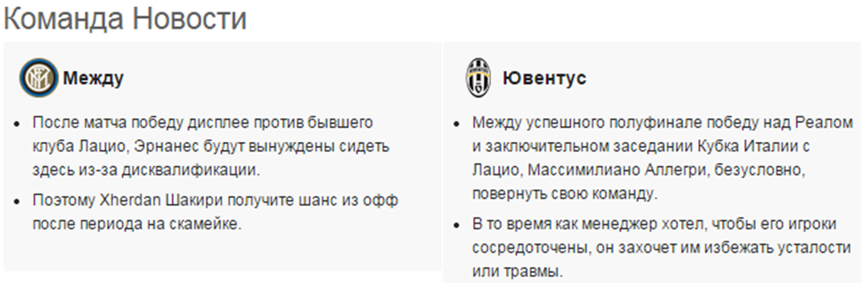 Анализ матча Интер - Ювентус